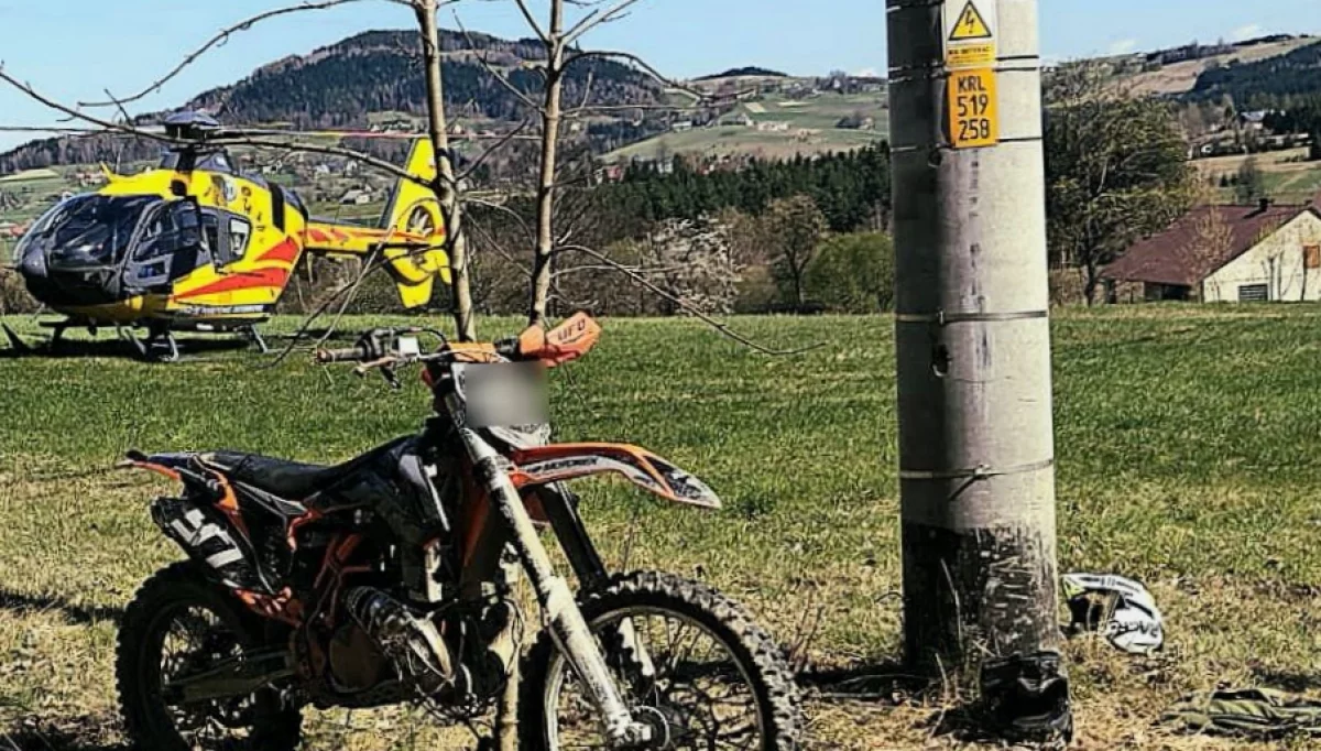 Wypadek crossowców w Słopnicach/fot.: Policja Limanowa