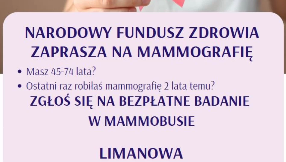 23 kwietnia mammobus w Limanowej - zdjęcie 1