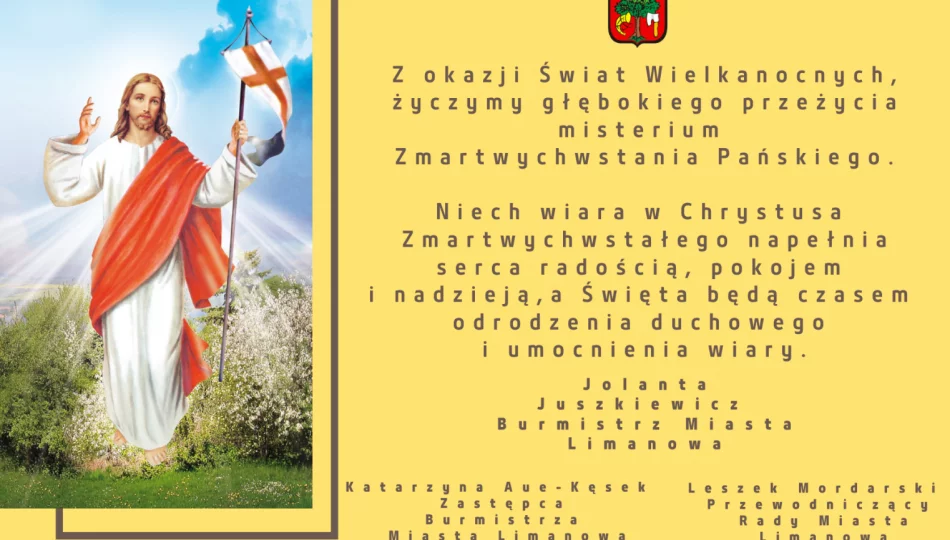 Życzenia Wielkanocne od władz Miasta Limanowa - zdjęcie 1