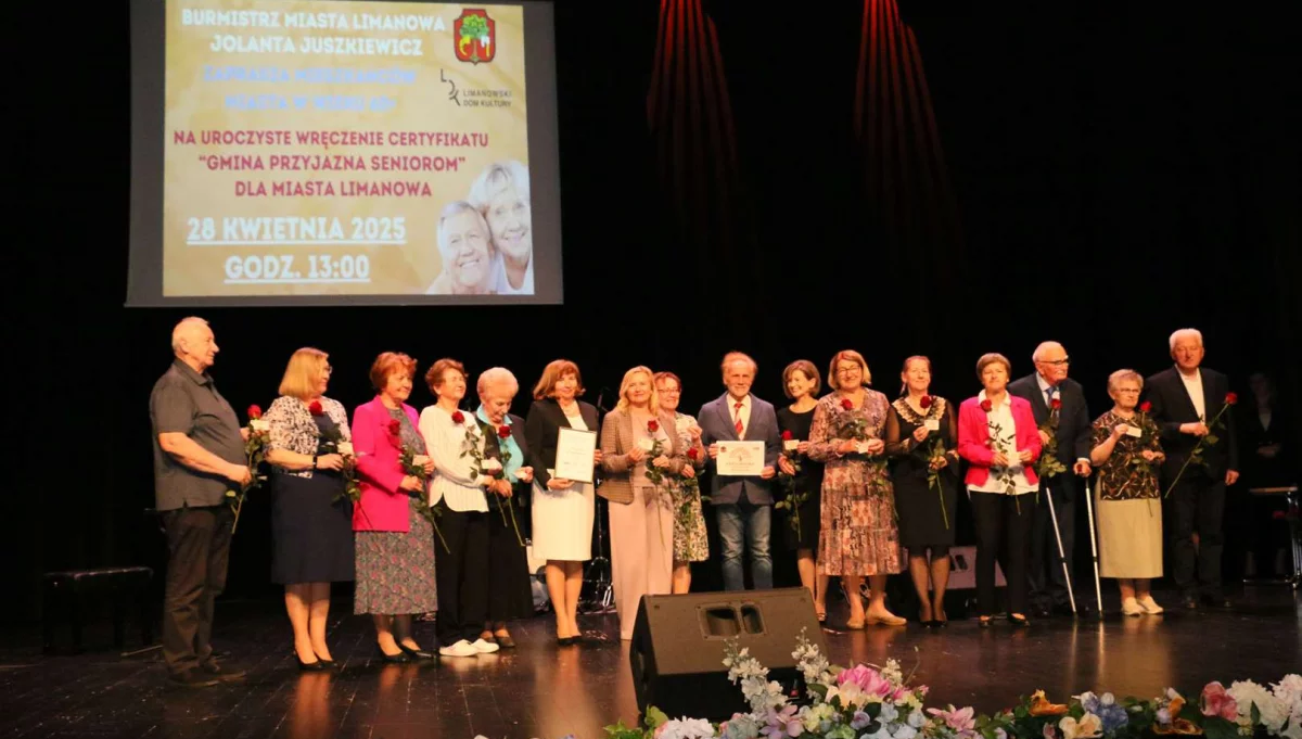 Miasto Limanowa otrzymało certyfikat „Gmina przyjazna Seniorom”, mieszkańcom wydano pierwsze Ogólnopolskie Karty Seniora