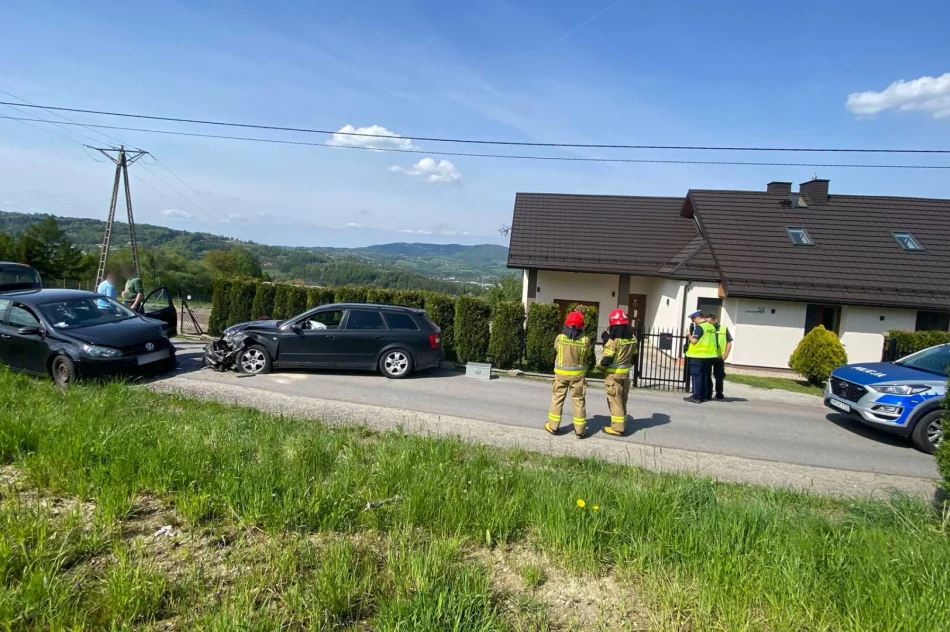 Czołowe zderzenie – jedna osoba trafiła do szpitala - zdjęcie 2