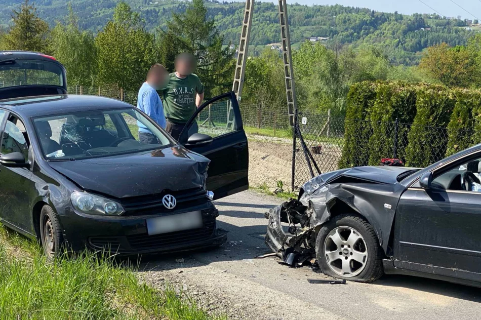 Czołowe zderzenie – jedna osoba trafiła do szpitala - zdjęcie 5