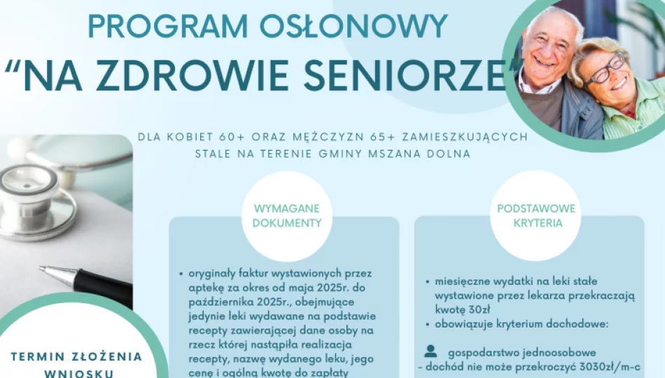 „Na zdrowie seniorze” – pierwsza w powiecie pomoc finansowa na leki - zdjęcie 1