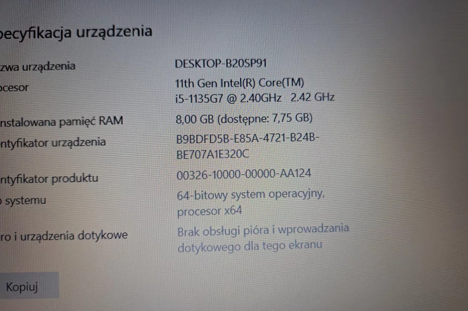 Sybki laptop HP 15.6" i5 11-gen 4-rdzeniowy, 8GB RAM, SSD 240GB. - zdjęcie 4
