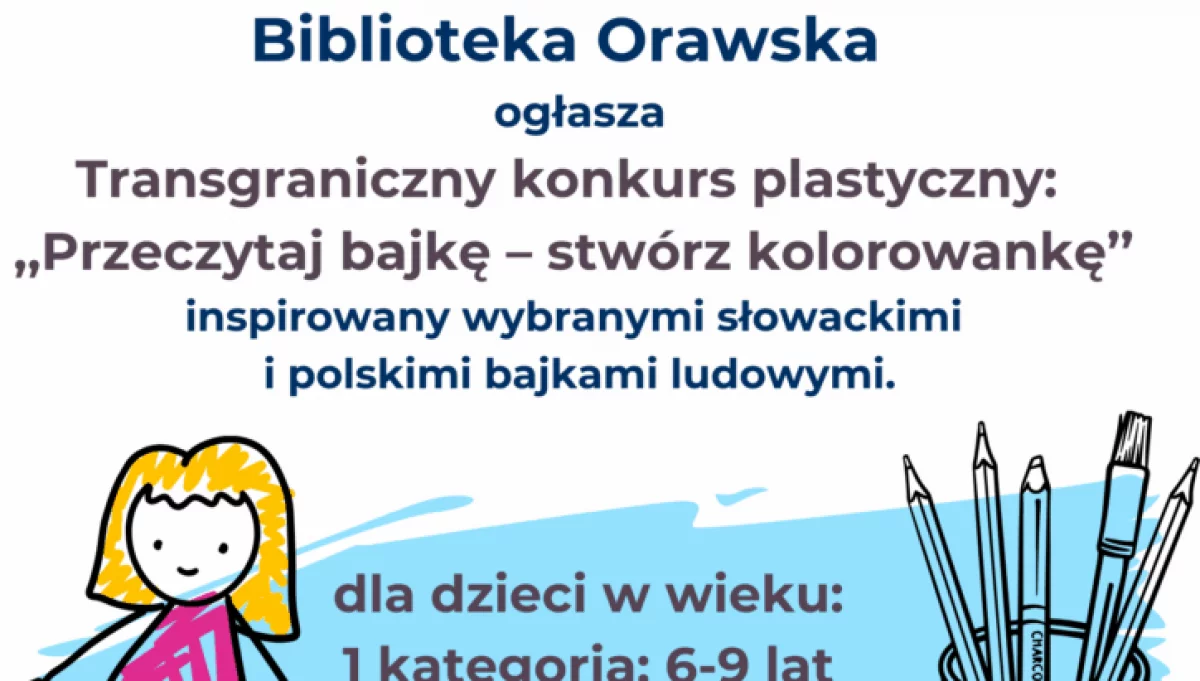Zaproszenie do udziału w transgranicznym konkursie pt.: ,,Przeczytaj bajkę – stwórz kolorowankę’’