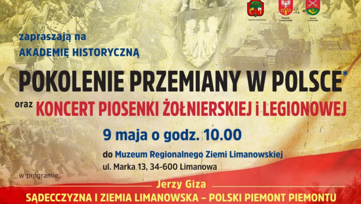 W Muzeum odbędzie się akademia historyczna pn. „Pokolenie Przemiany w Polsce” oraz koncert piosenki żołnierskiej i legionowej