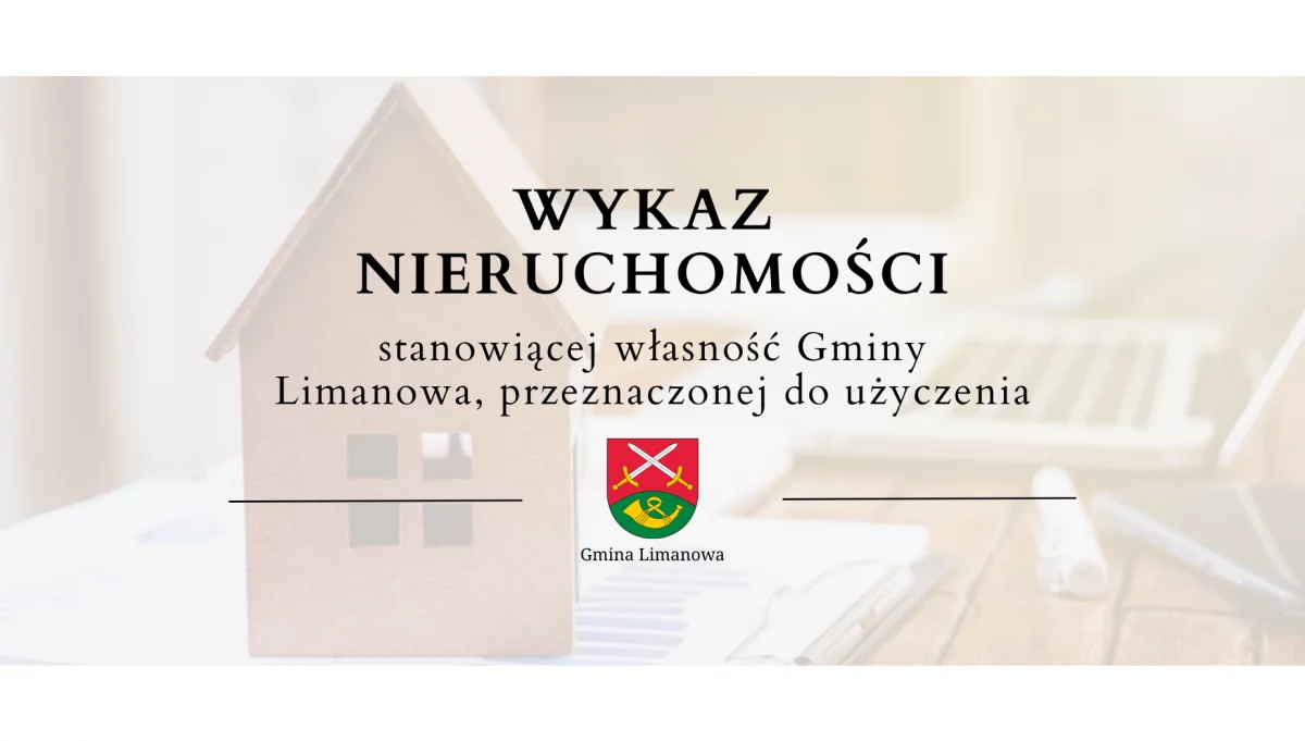Wykaz nieruchomości stanowiącej własność Gminy Limanowa, przeznaczonej do użyczenia - Rupniów