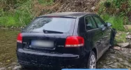 Audi uderzyło w drzewo i wpadło do rzeki  - zdjęcie 3
