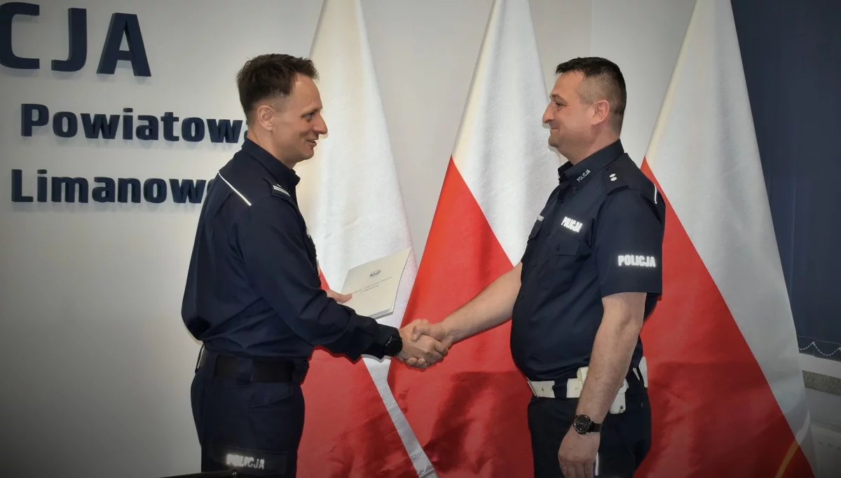Podkom. Henryk Sopata nowym naczelnikiem drogówki/fot.: Policja Limanowa