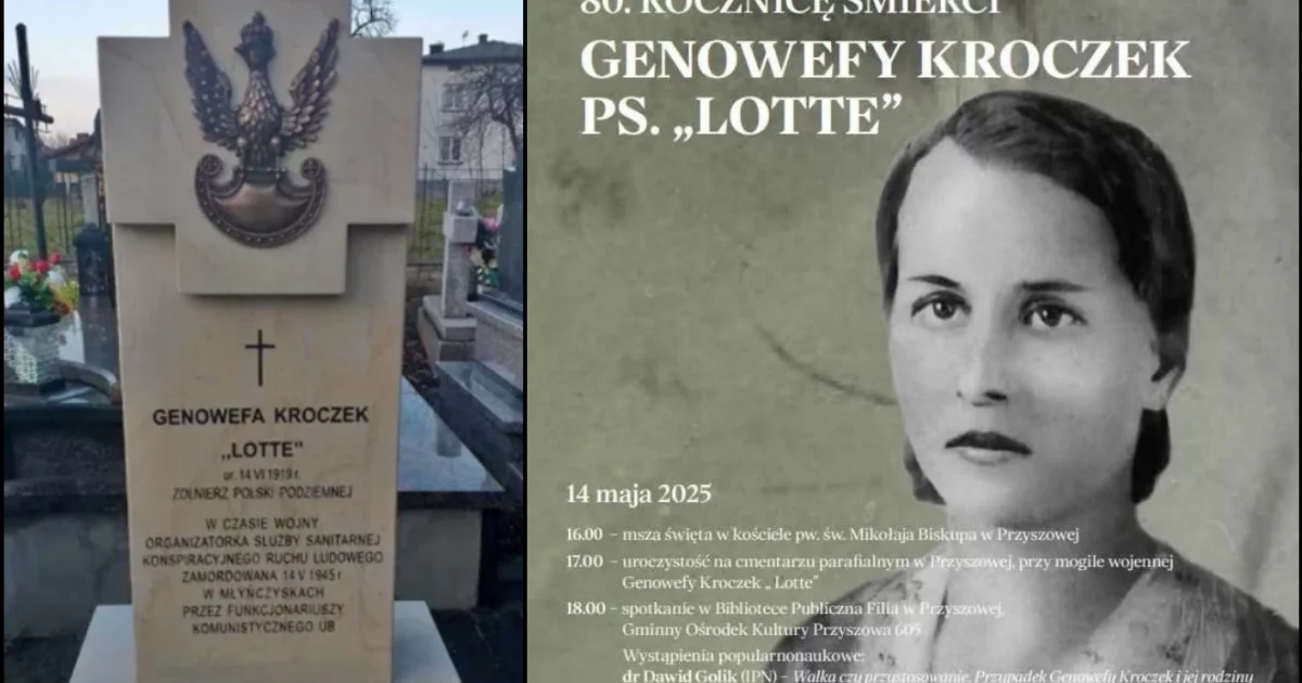 Uczczą 80. rocznicę śmierci Genowefy Kroczek ps. „Lotte”