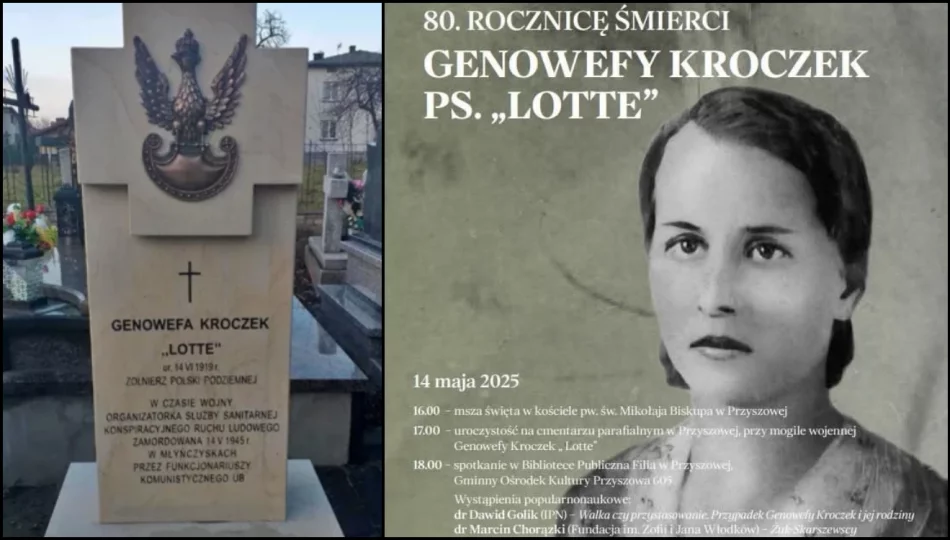 Uczczą 80. rocznicę śmierci Genowefy Kroczek ps. „Lotte” - zdjęcie 1
