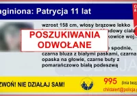 11-letnia Patrycja odnaleziona - odwołano Child Alert - zdjęcie główne