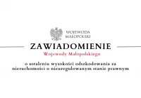 Zawiadomienie o ustaleniu wysokości odszkodowania za nieruchomości o nieuregulowanym stanie prawnym - zdjęcie główne