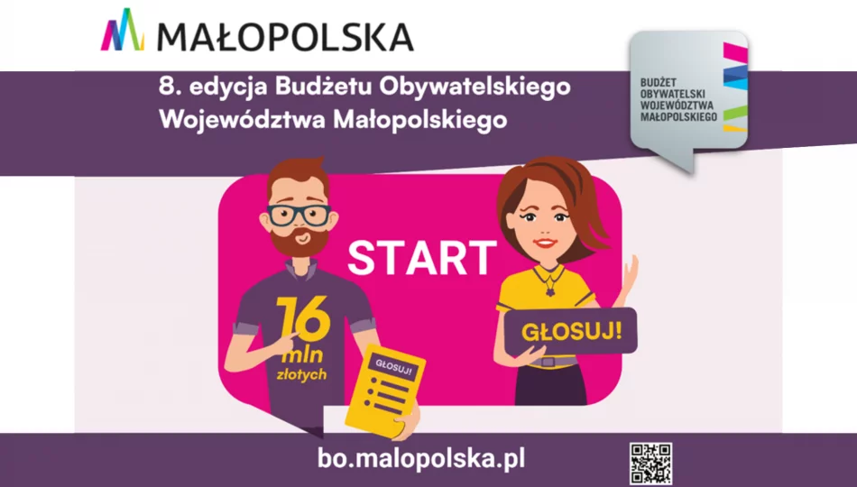 Rusza głosowanie w 8. edycji Budżetu Obywatelskiego Województwa Małopolskiego ! - zdjęcie 1