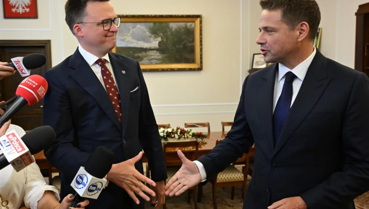 Lider Polski 2050 Szymon Hołownia zadeklarował poparcie dla kandydatury Rafała Trzaskowskiego