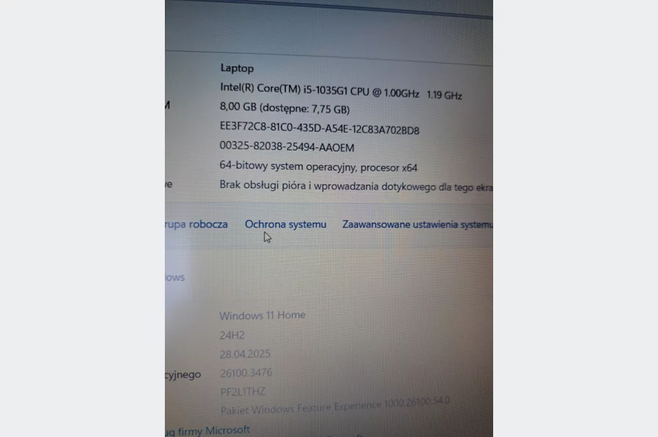 AKTUALNE/ Laptop LENOVO i5 10-gen 8GB 512GB Windows 11 mało używany - jak NOWY. - zdjęcie 6