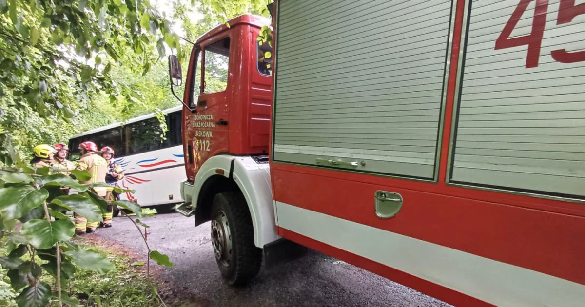 Autokar wpadł do rowu