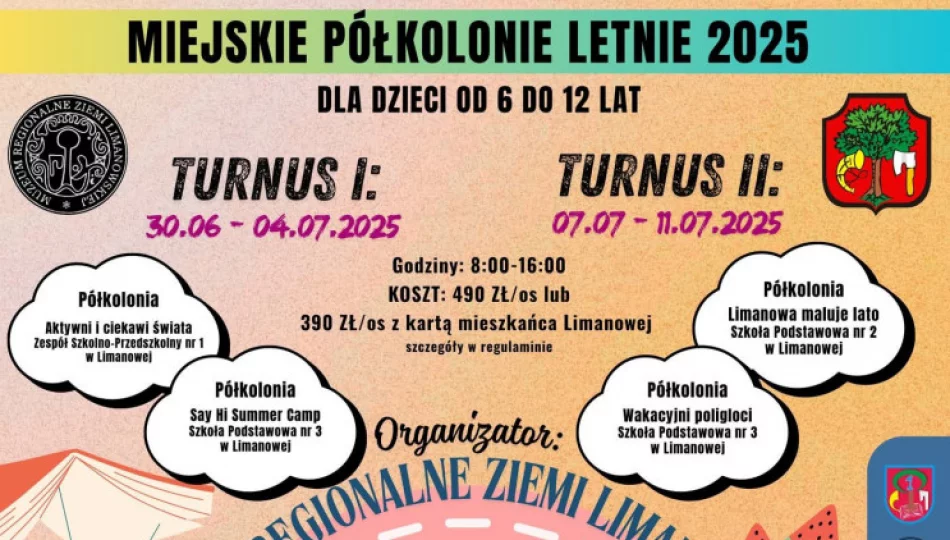 Miejskie Półkolonie Letnie 2025 w Limanowej – zapisy trwają! - zdjęcie 1
