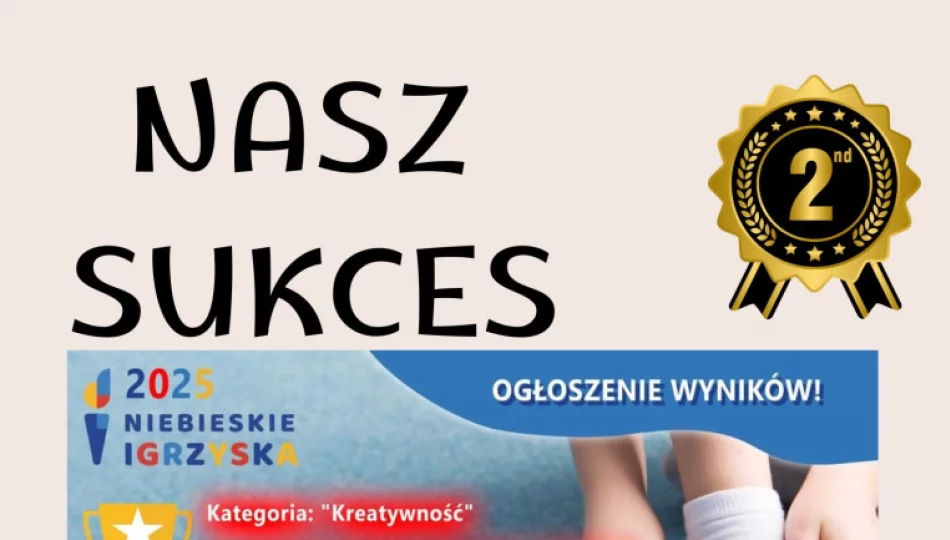 II miejsce Szkoły Podstawowej w Pisarzowej za kreatywność w ramach „ Niebieskich Igrzysk" - zdjęcie 1