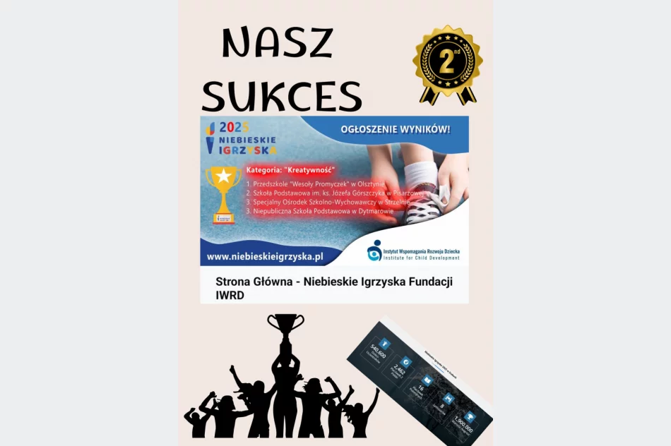 II miejsce Szkoły Podstawowej w Pisarzowej za kreatywność w ramach „ Niebieskich Igrzysk" - zdjęcie 3