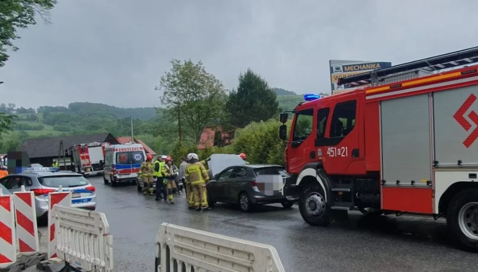 Trzy kolizje drogowe w powiecie limanowskim - zdjęcie 1