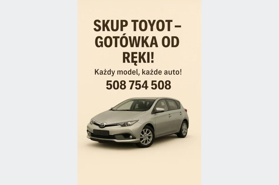 Skup Toyot Kraków Każdy model, każde auto! Gotówka od ręki! Małopolska - zdjęcie 1