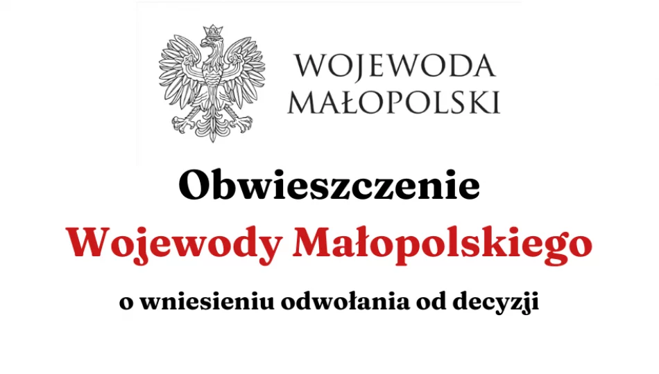 Obwieszczenie Wojewody Małopolskiego - zdjęcie 1