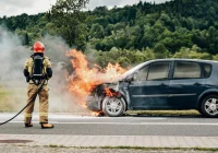 ​Pożar samochodu osobowego - zdjęcie główne