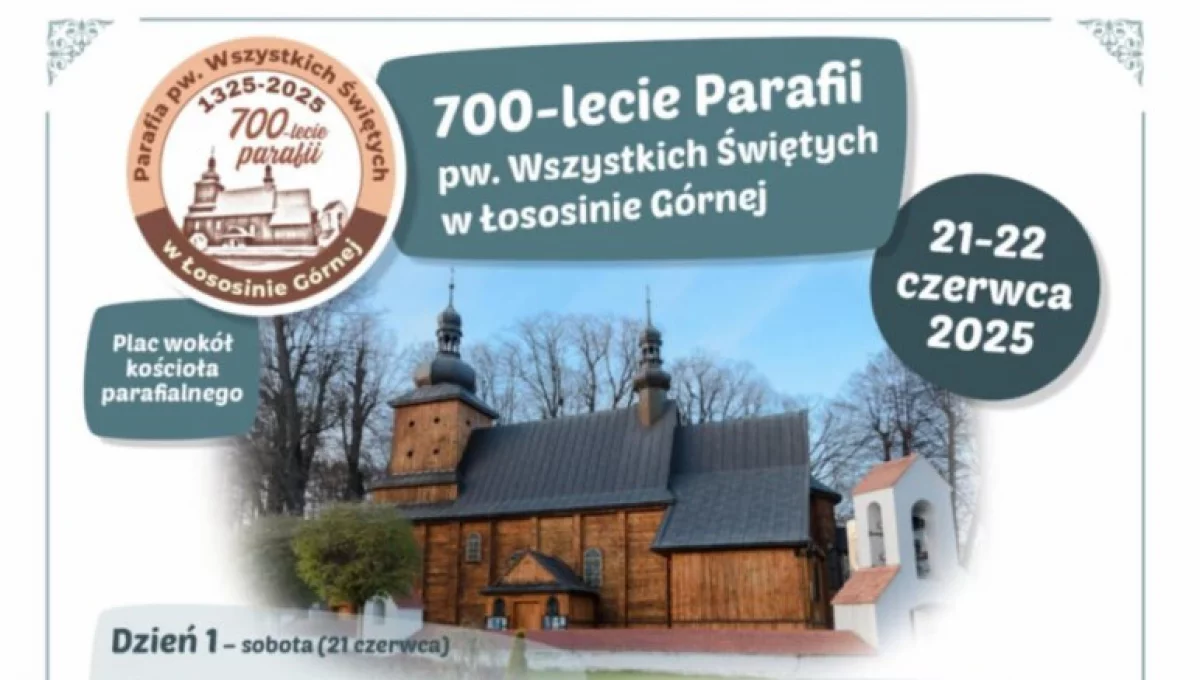 Zbliża się 700 lecie Parafii Łososina Górna!