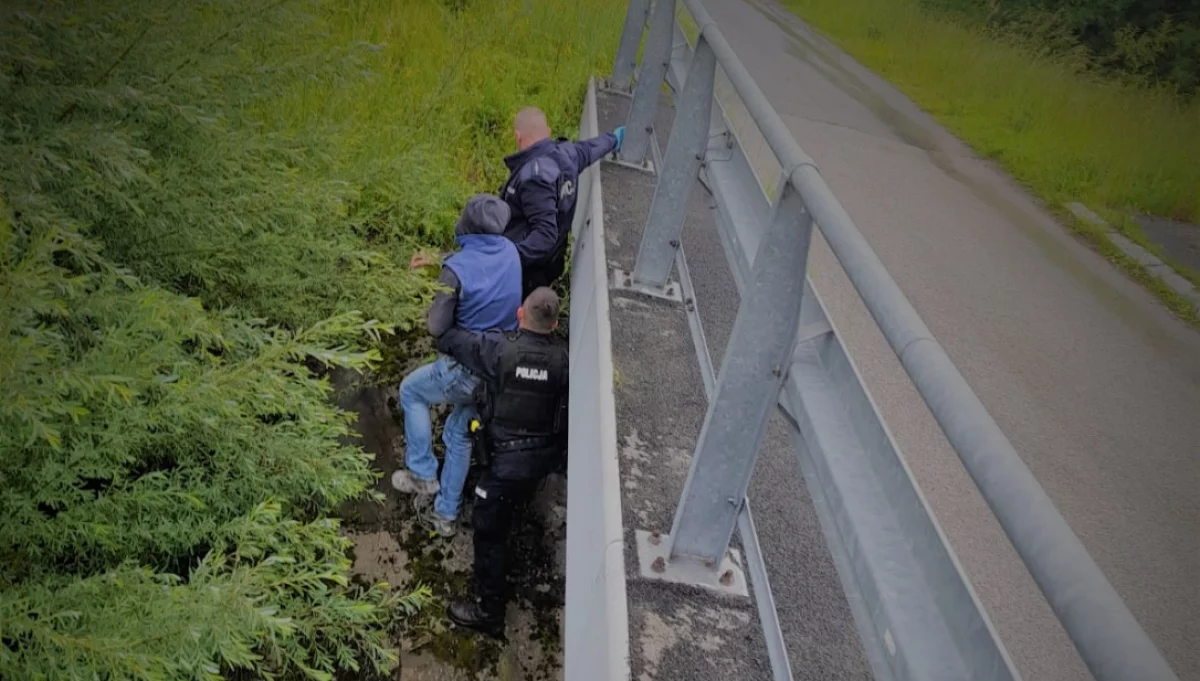 29-latek w kryzysie uratowany/fot.: Policja Limanowa