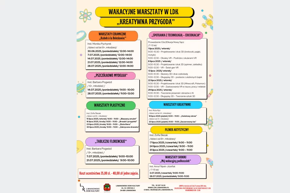 Otwieramy zapisy na wakacyjne warsztaty w LDK - „Kreatywna przygoda” - zdjęcie 2