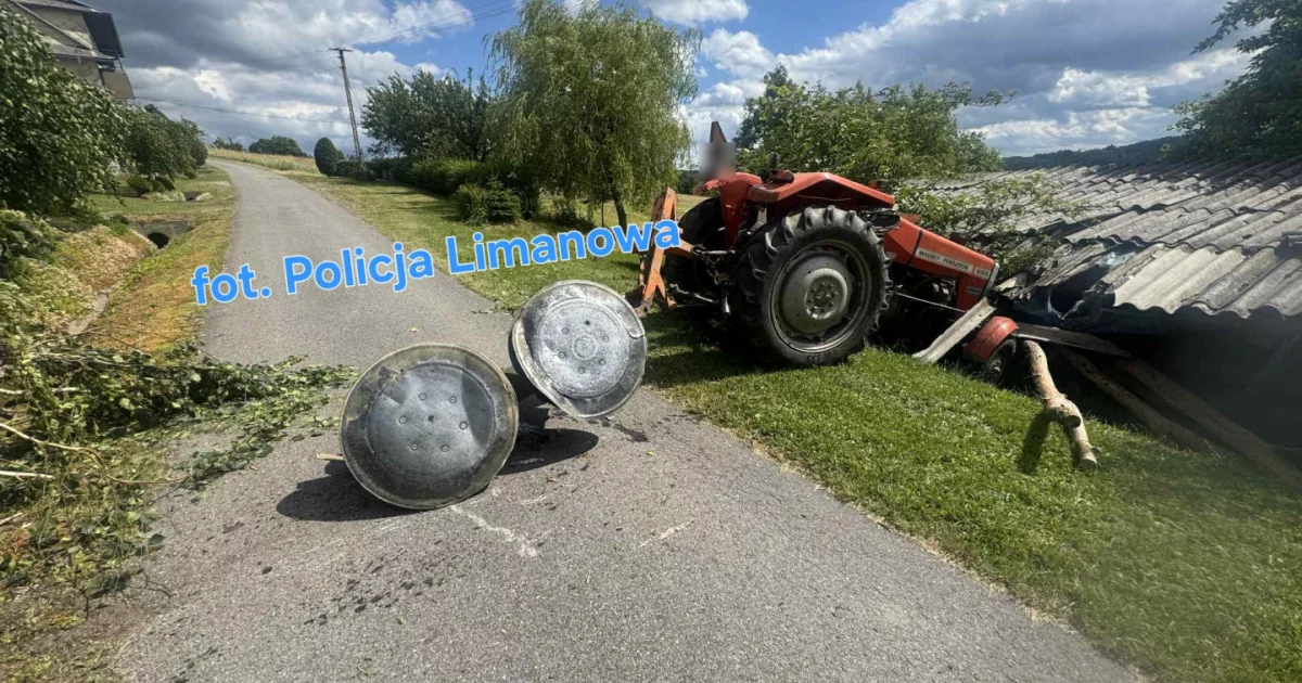 Rekordzista z 8 promilami za kierownicą ciągnika doprowadził do wypadku, a to nie wszystko