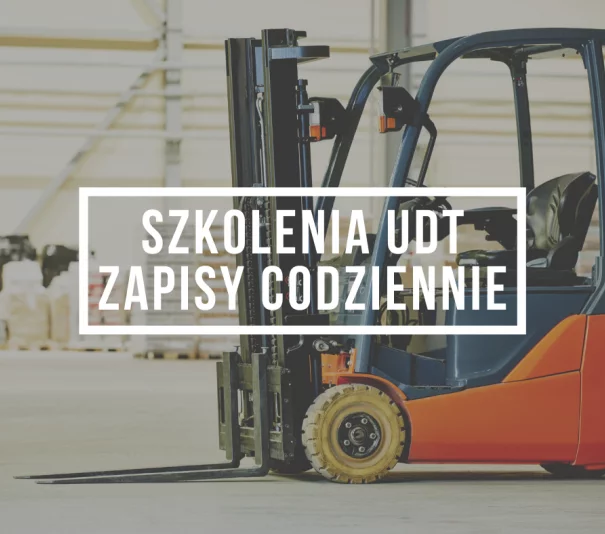 Kursy UDT Limanowa – wózki widłowe, ładowarki, HDS, zwyżki, żurawie - Zdjęcie główne