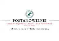 Postanowienie i obwieszczenie Dyrektora Regionalnej Dyrekcji Lasów Państwowych w Krakowie - zdjęcie główne
