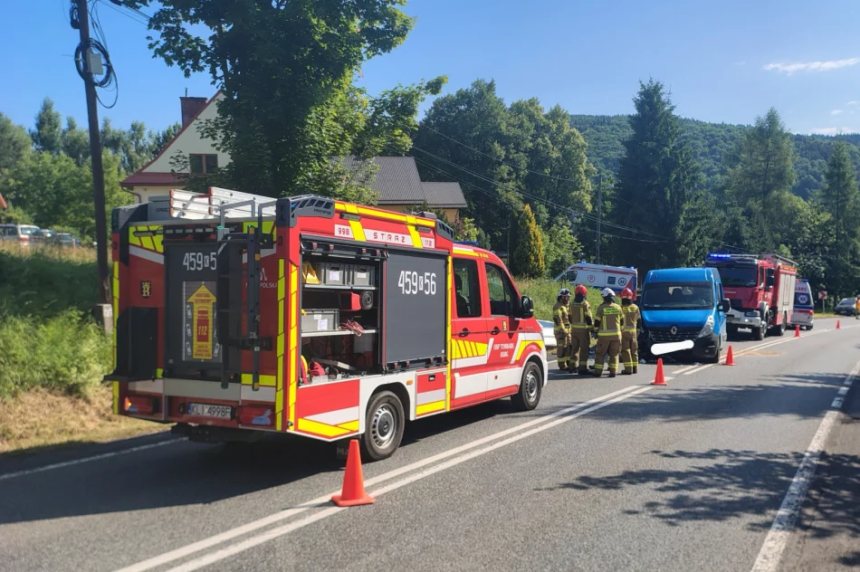 Zderzenie dwóch pojazdów na DK28 - zdjęcie 2