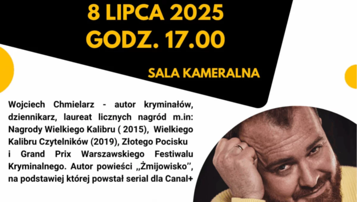 8 lipca biblioteka zaprasza na spotkanie autorskie z Wojciechem Chmielarzem