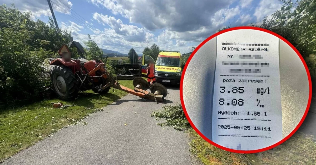 Traktorzysta z 8 promilami… zabiera głos