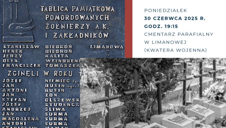 30 czerwca odbędą sie obchody „81. rocznicy egzekucji mieszkańców Limanowej i Ziemi Limanowskiej rozstrzelanych w Rdziostowie 30 czerwca 1944 roku” - zdjęcie 1
