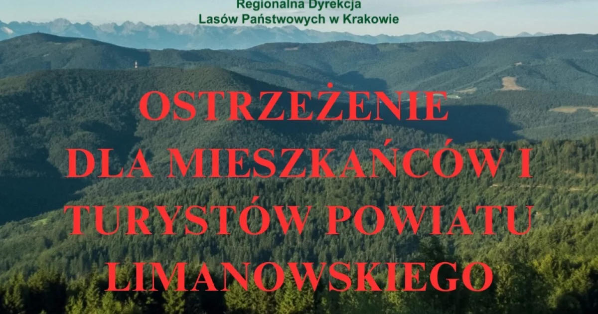 Do mieszkańców i turystów: apel o unikanie lasów
