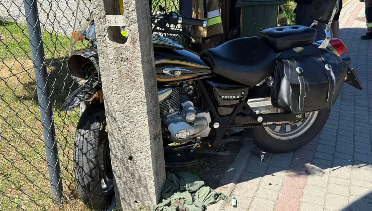 Groźny wypadek motocyklisty - zabrał go LPR