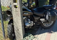 Groźny wypadek motocyklisty - zabrał go LPR - zdjęcie główne