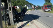 Groźny wypadek motocyklisty - zabrał go LPR - zdjęcie 3