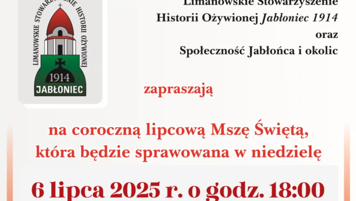 Lipcowa Msza Święta na Jabłońcu