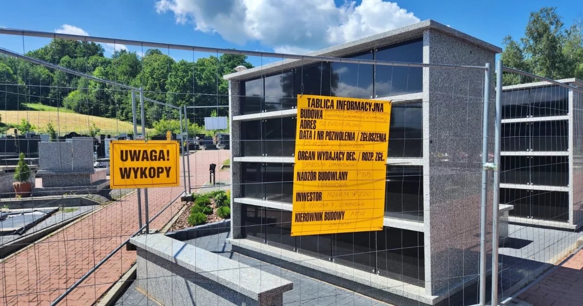 Kremacje coraz częstsze - na cmentarzu powstało kolumbarium