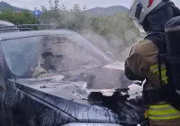 Pożar BMW, interweniowała straż pożarna - zdjęcie główne