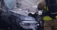 Pożar BMW, interweniowała straż pożarna - zdjęcie 2