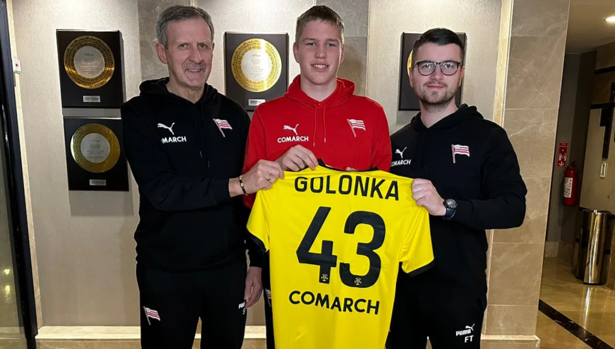 Konrad Golonka w kadrze meczowej inauguracji sezonu Ekstraklasy: Lech - Cracovia