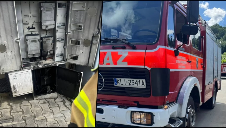 Pożar skrzynki elektrycznej  - zdjęcie 1