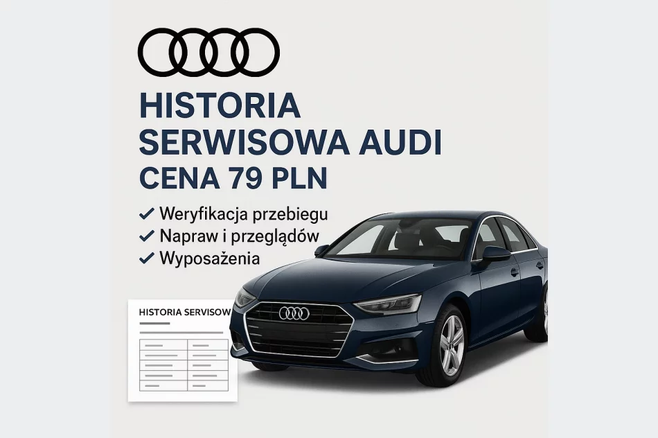 Historia Serwisowa Audi sprawdź Przebieg - zdjęcie 1