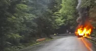Pożar samochodu - pojazd spłonął - zdjęcie 2